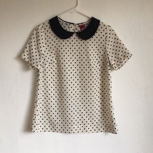 Polka Dot Peter Pan Collar Target Blouse